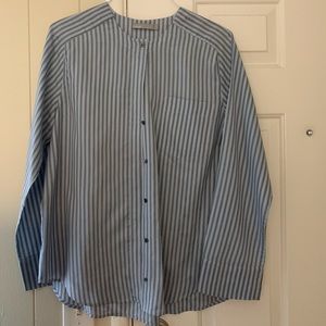 Vince stripe cute shirt, blue, size L